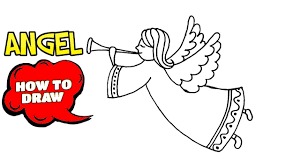 How To Draw An Angel With Wings Step By Step Easy To Draw Angel Wings Easy Drawings Angel Drawing Drawing Tutorial Easy