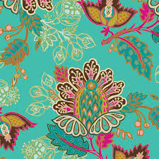 A colorful fusion of vintage florals & retro prints with an english flair. Exotic Flora Marrakesh Fus M 2000 Marrakesh Fusion Art Gallery Fabrics