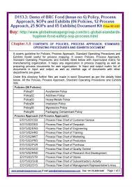 Brc Food Standard Issue 6 Sample Process Sop Policies Certification Documents Safety Management System Standard Operating Procedure Food Issues