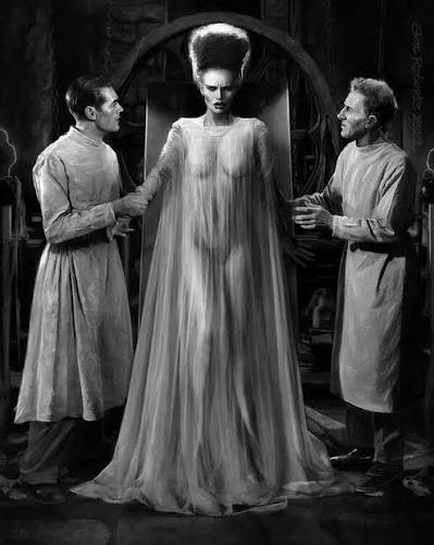 The Bride of Frankenstein Art Print by Joe Roberts - Metal Posters