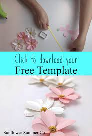 How To Make A Paper Cosmos Video Video Paper Flower Tutorial Templates Paper Flower Video Paper Flower Template