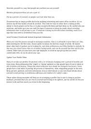 I thought i'd share these letters that a paid for dating site sends me. Internet Dating Describe Yourself Examples