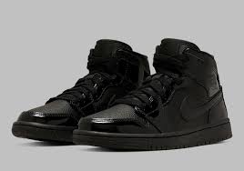 The Air Jordan 1 Mid Pairs Patent And Pebbled Leather Air Jordans Air Jordan Shoes Jordan 1 Mid