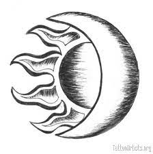Vintage boho tattoo symbol, vector clip art illustration. Easy Half Moon Pencil Drawing Novocom Top