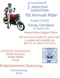 Cornhole tournament Saturday, August 12th at St Joe Harley Davidson. Sign  ups at 12p. $25 a team. Winners win half of pot taken in.