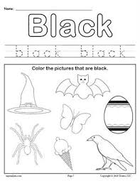 Free Printable Color Black Worksheet Color Worksheets For Preschool Color Worksheets Preschool Worksheets