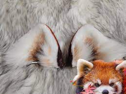 Handmade Red Panda Ears Hairclips Hairband Cute Brown White - Etsy