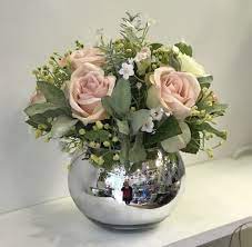 Buy hydrangea dried & artificial flowers and get the best deals at the lowest prices on ebay! A Stunning Classy Vintage Floral Arrangement Displayed With Quality Silk Flower Vase Arrangements Flower Arrangements Simple Artificial Flower Arrangements