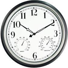 We did not find results for: Amazon Com 16 Inch Large Indoor Outdoor Wall Clock Waterproof Non Ticking Clock With Thermometer And Hygrometer Combo Battery Operated Clock Wall Decorative Silver Kitchen Dining