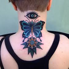 Check spelling or type a new query. Butterfly Back Of Neck Tattoos For Women