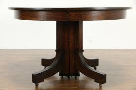 Made from solid hardwood and built in the usa. Sold Arts Crafts Mission Oak 48 Round Craftsman Dining Table 6 Leaves 34892 Harp Gallery Antiques Furniture