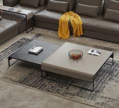 The brancaster coffee table is the perfect statement piece and goes well with leather upholstery. China Hot Sale Leather Top End Table Square Black Metal Coffee Table Supplier Manufacturer