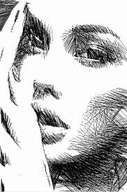 Black And White Sketch Artists Woman Sketch In Black And White By Rafael Salazar Artist From Colombia Digital Expressive Art Portrait Art Art Painting