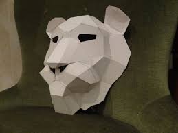 You Know I Had To Do It To Em Template You Are Buying The Templates With Simple Instructions To Make Your Own Lion Tiger Paper Mask From Cardboard They Lion Mask Lion King Costume Printable Masks