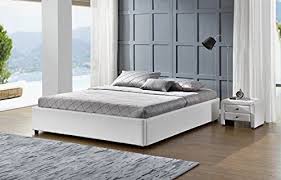 Fournier Decoration Cc6016b Podium Lit Coffre Tete De Lit Faux Cuir Blanc 160 X 200 Cm Lit Coffre Lit Coffre 160x200 Cadre De Lit King Size
