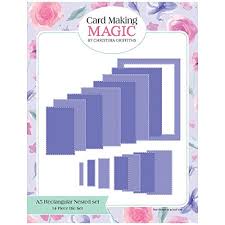 Mtg card maker may use the trademarks and other intellectual property of wizards of the coast llc, which is permitted under wizards' fan site policy. Card Making Magic Die Set A5 Nesting Rectangle Set Of 14 By Christina Griffiths Buy Online In Aruba At Aruba Desertcart Com Productid 175781538