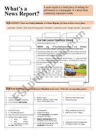 Remember that your news report is going to be read by hundreds of people, and you can influence their thinking statements: How To Write A News Report Part 1 Esl Worksheet By Allyana
