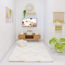 Desain ruang tv sederhana tanpa sofa (selonjoran santuy). 6 Desain Ruang Tv Minimalis Ala Skandinavia Cantik Sederhana