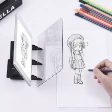 Portable Optical Tracing Board Copy Pad Panel Crafts Anime Painting Art Easy Drawing Sketching Tool Based Mould Toy Gift For Students Adults Artists Beginners Drawing Projector Sketching Tools Art Projector
