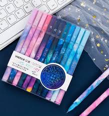 12pcs Star Pens Sky Pens 0 5mm Gel Pen Cartoon Pen Kawaii Stationary Cute Pens Sign Pen Gel Ink Pen Planner Pen Black Gel Pens Kawaii School Supplies Cool School Supplies Cute