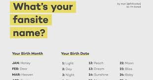 Instiz What S Your Fansite Name Names Quotes Birth Month