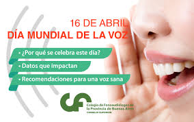 16 de abril: Día Mundial de la Voz | Colegio de Fonoaudiólogos de ...