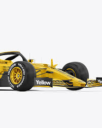 Download Formula 1 2020 Mockup Half Side View In Vehicle Mockups On Yellow Images Object Mockups