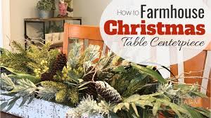 Rustic gold christmas small wreath centrepiece. Diy Rustic Farmhouse Christmas Table Centerpiece Youtube