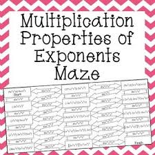 Simplify using exponents in your answer. Multiplication Properties Of Exponents Maze Laws Of Exponents Activity Properties Of Multiplication Exponents Exponent Worksheets