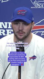Josh Allen praises Bills coach Sean McDermott and the training staff 💙  #Bills #Buffalo #BillsMafia #NFL #DamarHamlin