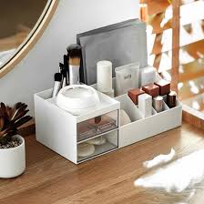 The storage compartments can be attached as lockable drawers under the mirror. 17 Stories Baeli Makeup Storage Box Wayfair Co Uk