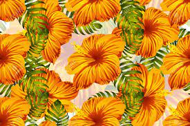 Tropical floral hawaiian pattern endless. Tropical Pattern Orange Green Exotic Summer Flower Vector Background Royalty Free Cliparts Vectors And Stock Illustration Image 126660360