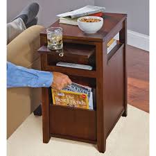 The Easy Access Recliner Side Table Hammacher Schlemmer With Images Side Table Recliner Table Table