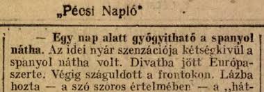 „megérkezett a spanyol influenza budapestre. Pecsi Spanyol Natha Kontra Koronavirus Regi Pecs