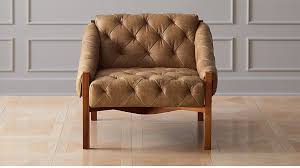 Abruzzo Brown Leather Tufted Chair Reviews Cb2 Tufted Chair Leather Chair Brown Leather Chairs