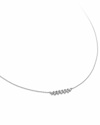 This delicate necklace features 1/4 ct. Silas 14k White Gold Necklace In White Diamond Kendra Scott