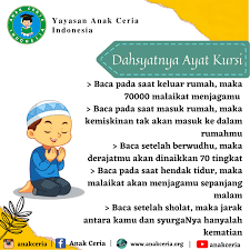 Sebenarnya dari ayat 39 ataupun 69 memiliki keutamaan, keistimewaan ataupun fadhilah yang luar biasa. Keutamaan Dan Manfaat Membaca Ayat Kursi Yayasan Anak Ceria Indonesia