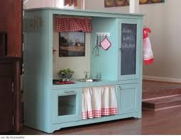 play kitchen upcycled from an old tv