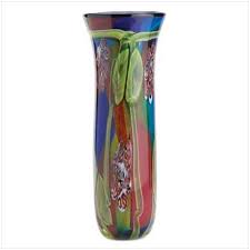 Accent plus floral fantasia art glass vase. Glass Accent Vases Robbcamm Gifts