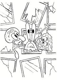 Spongebob And Squidward And Mr Krabs Breaking Window Glass In Krusty Krab Coloring Page Color Luna Cool Coloring Pages Coloring Pages Disney Coloring Pages