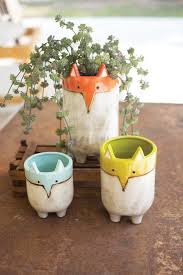 Eichorn Fuchs 3 Stuck Keramik Topf Pflanzgefass Set Eichorn Fuchs Keramik Pflanzg Topferarbeiten Daumendruckgefasse Handgemachte Keramik