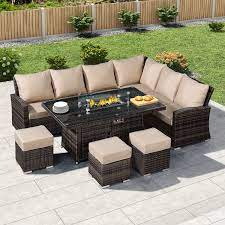 So, choose your favourite and enjoy with friends and family. Right Hand Firepit Corner Set Brown