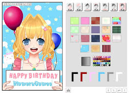 Birthday greeting cards mailed for you! Play Anime Birthday Card Creator Free Online Games Kidzsearch Com
