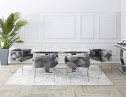 Find the perfect dining chairs for your dining room. Grey Chrome Los Angeles Hugging Tub Chair Niches
