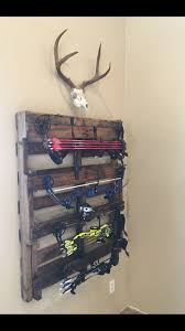 Pallet Bow Rack Deer Hunting Decor Hunting Decor Bow Rack