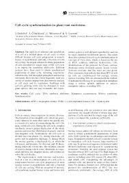 Get the cell division powerpoints. Pdf Cell Cycle Synchronization In Plant Root Meristems Jaroslav Dolezel Academia Edu