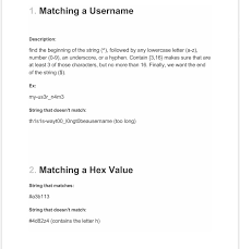 Here are a couple more examples using romantic clichés with a twist: Solved Matching A Username Description Find The Beginnin Chegg Com