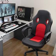 Furmax Office Chair Desk Leather Gaming Chair High Back Ergonomic Adjustable Racing Chair Task Swivel Execut Computer Chair Diy Projects Gaming Lumbar Support