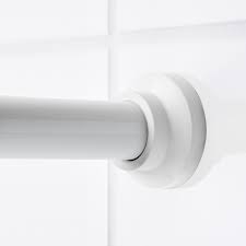 Buy top selling products like titan neverrust™ aluminum single curved shower rod and titan™ stainless steel dual install curved shower rod. Botaren White Shower Curtain Rod 120 200 Cm Ikea