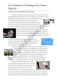 Past Predictions In Technology The Future S Flying Car Esl Worksheet By Lafabrica